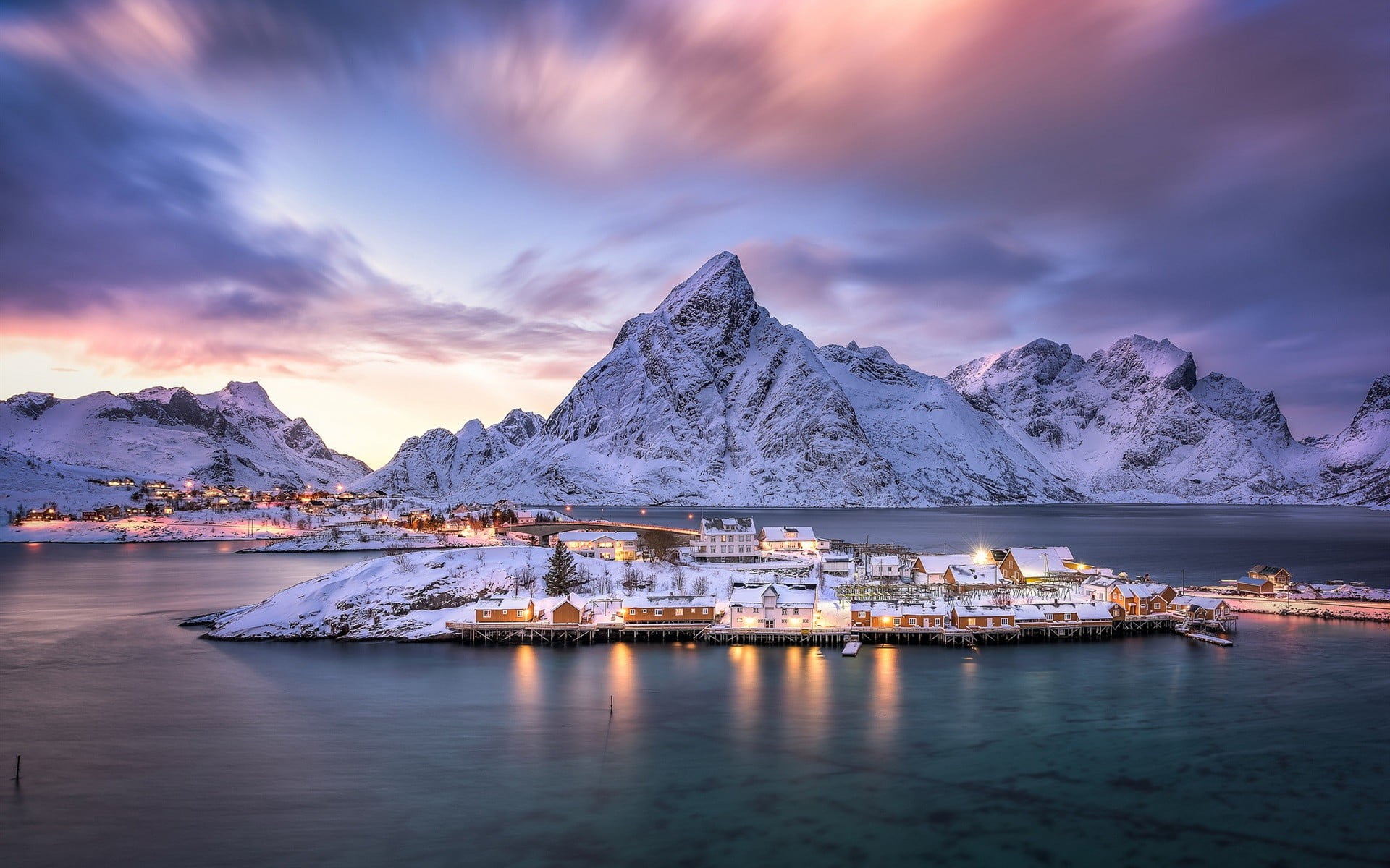 white town on a body of water