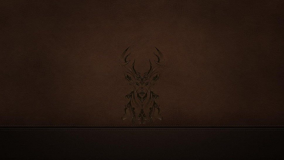 brown deer character drawing, deer, artwork HD wallpaper