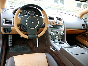 Aston Martin interior HD wallpaper