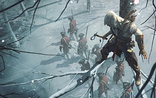Assassin's Creed game application screenshot, Assassin's Creed III, Connor Kenway, Assassin's Creed, video games HD wallpaper