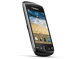 black Blackberry smartphone