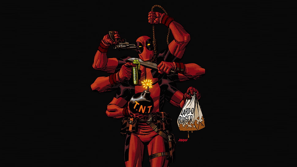 Deadpool illustration, Deadpool, comic art HD wallpaper