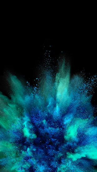 teal and blue powders HD wallpaper