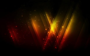 yellow and red lights graphics, flares, color correction, abstract, colorful HD wallpaper