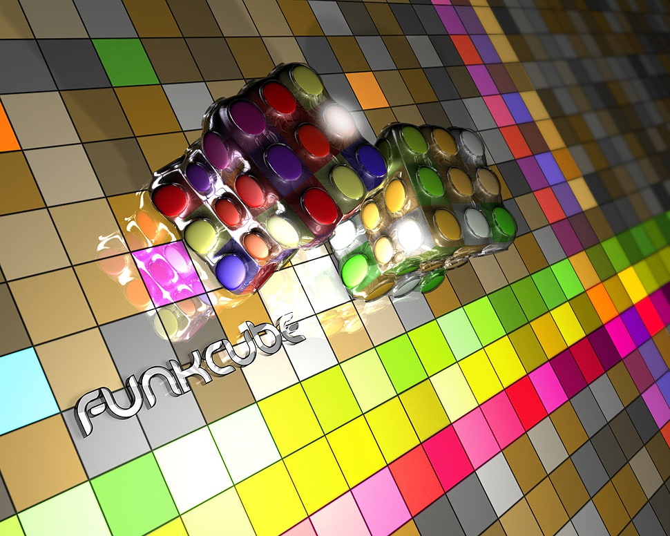two rubik's cubes HD wallpaper