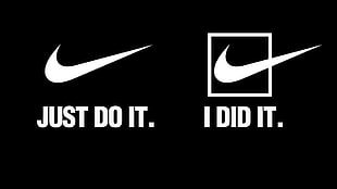 Nike logo, Nike, task, humor HD wallpaper