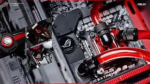 black and red Asus ROG motherboard, Republic of Gamers, ASUS