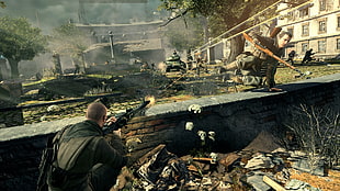 soldier holding guns online game HD wallpaper