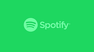 Spotify application logo, music, green, minimalism, logo