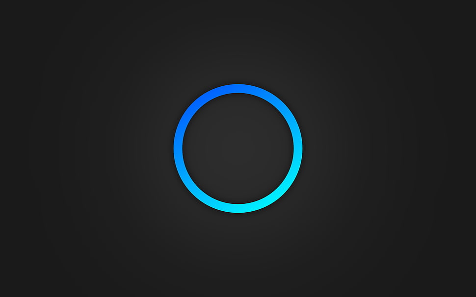 round blue and teal logo, digital art, minimalism, rings, circle HD wallpaper
