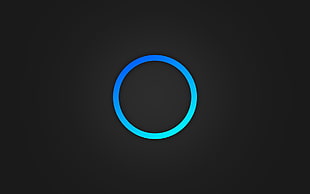 round blue and teal logo, digital art, minimalism, rings, circle