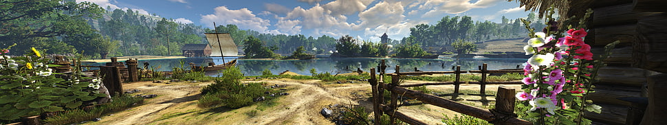 green leafed plant, The Witcher, The Witcher 3: Wild Hunt, Nvidia Ansel HD wallpaper