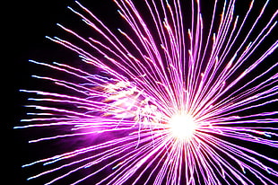 purple fireworks display