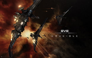 EVE Crucible game poster, EVE Online, space, spaceship, Minmatar