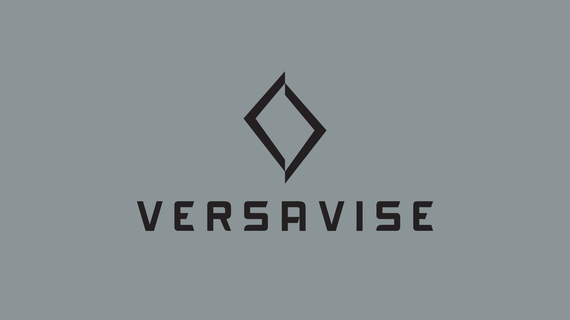 Versavise logo, simple, simple background, gray background, minimalism
