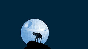 white and blue desk fan, Star Wars, humor, Death Star, AT-AT HD wallpaper