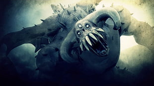 gray monster digital wallpaper, Demon's Souls, video games