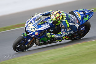 blue and green racing motorcycle, motorcycle, Valentino Rossi, Moto GP