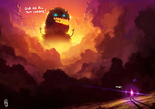 PC game illustration, colorful, digital art, humor HD wallpaper