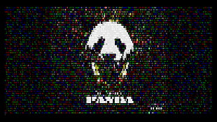 panda illustration, panda, ASCII art