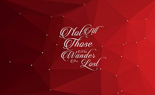 red wallpaper, quote, Wander, Lost
