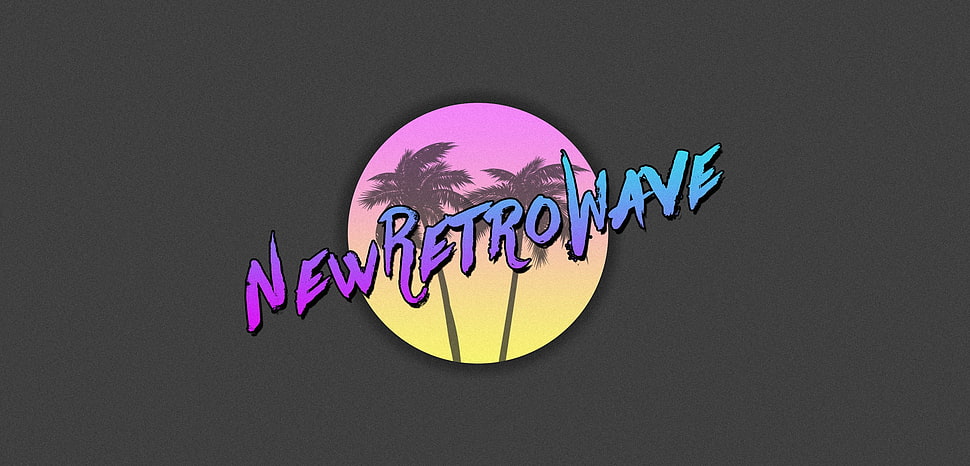 New Retro Wave text, vintage, New Retro Wave, 1980s, synthwave HD wallpaper