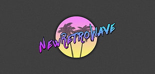 New Retro Wave text, vintage, New Retro Wave, 1980s, synthwave HD wallpaper