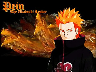 orange haired animated character, Naruto Shippuuden, Pein, Akatsuki HD wallpaper