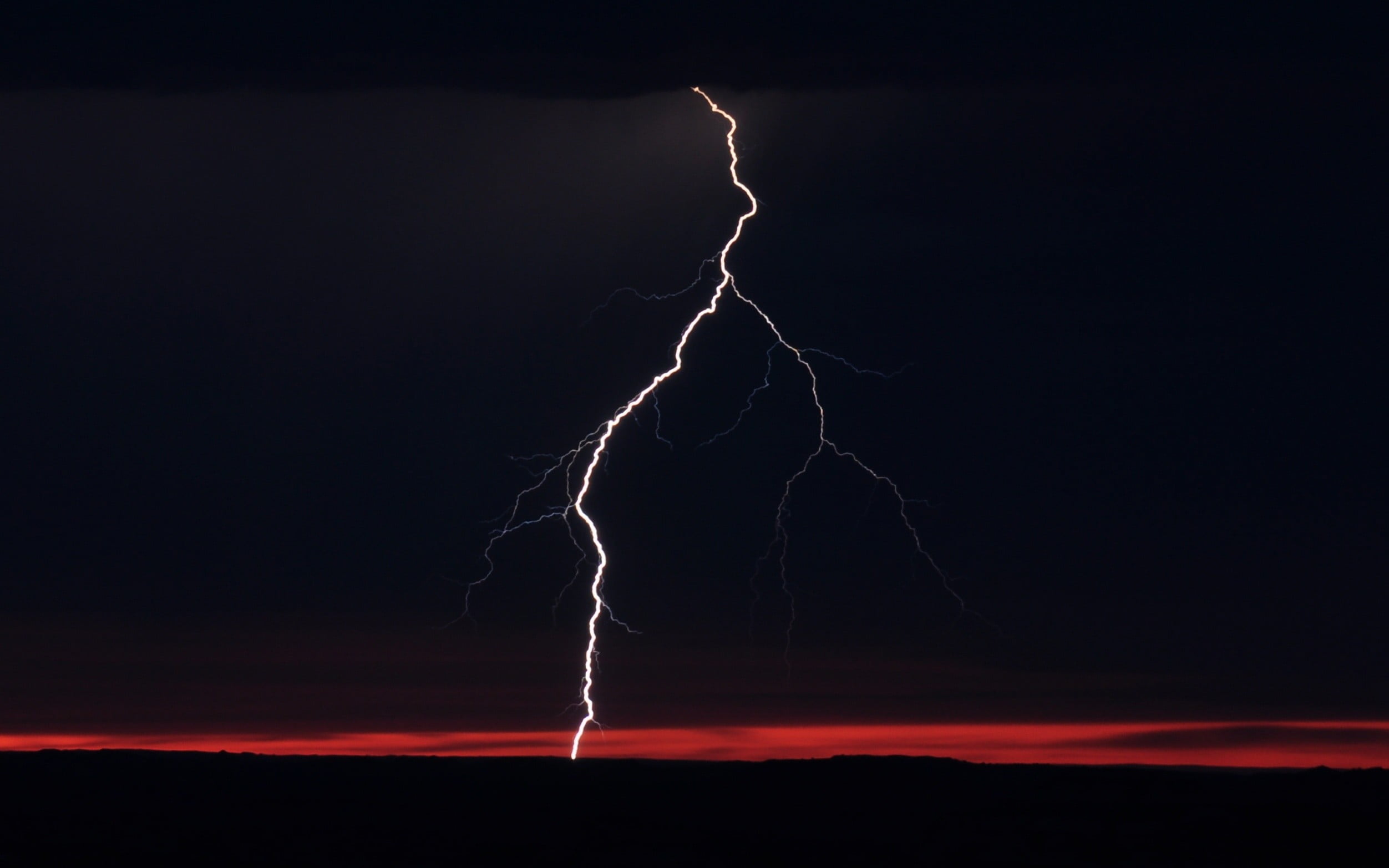 thunder during golden hour photo, photography, landscape, nature, lightning