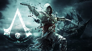 Assassin's Creed black flag poster HD wallpaper