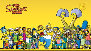 The Simpsons Game digital wallpaper, The Simpsons, Homer Simpson, Montgomery Burns, Sideshow Bob