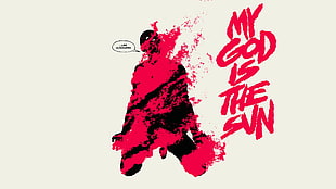 My God Is The Sun text overlay, Queens of the Stone Age HD wallpaper