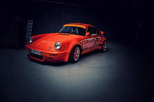 orange Porsche Carrera GT, Porsche, Carrera RS