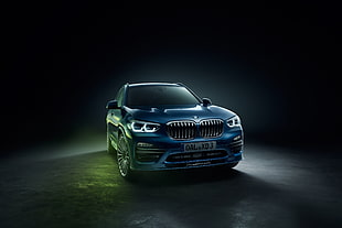 blue BMW car, Alpina XD3, BMW X3, 2019