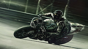 man ride on sport motorcycle digital wallpaper, motorcycle, vehicle