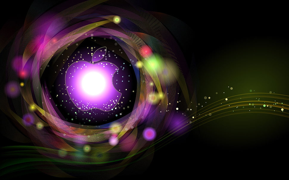 multicolored Apple Logo HD wallpaper
