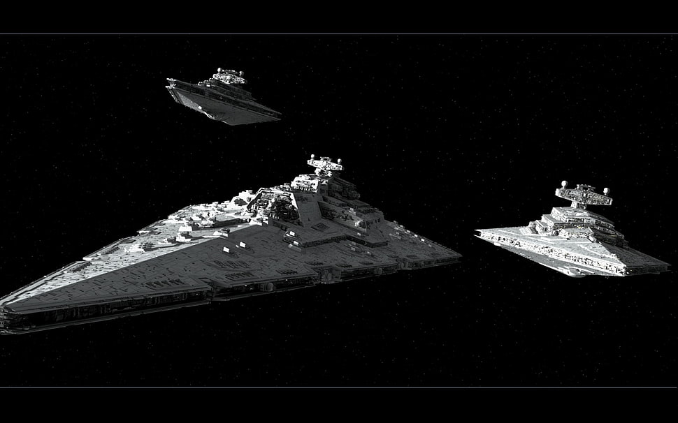 gray spaceship poster, Star Wars HD wallpaper