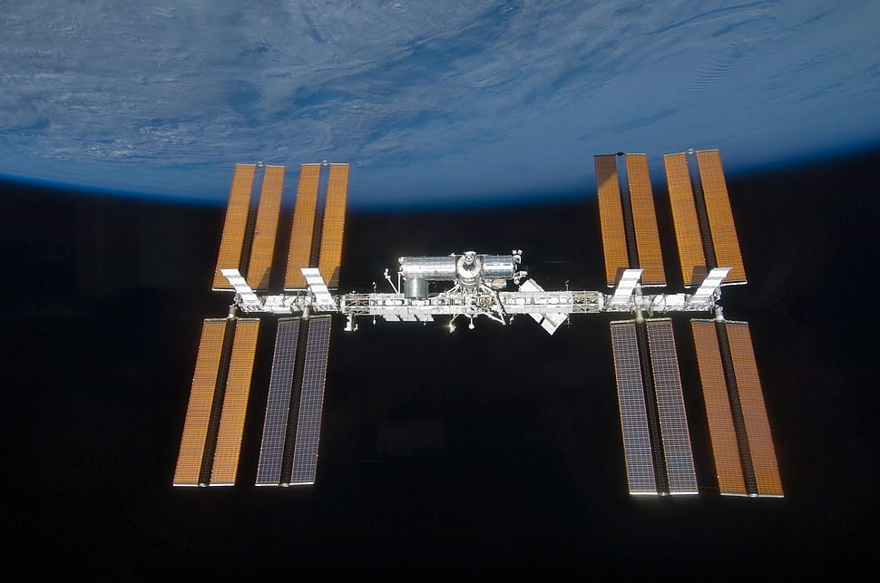 gray and brown outer space satellite photo HD wallpaper