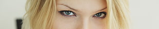 woman eyes, women, blonde, triple screen, MetArt Magazine