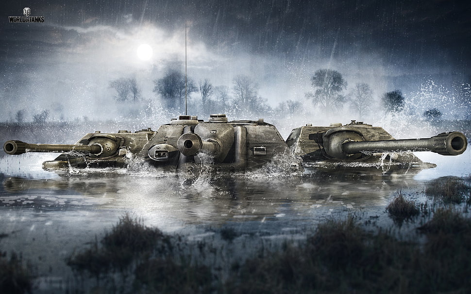 three gray battle tanks digital wallpaper, tank, military, World of Tanks, video games HD wallpaper