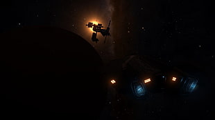 black and gray LED light, Elite: Dangerous, ASP Explorer, space, video games HD wallpaper
