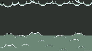 illustration of sea, minimalism HD wallpaper