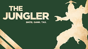 Lee Sin The Jungler wallpaper, typography, green background, Lee Sin