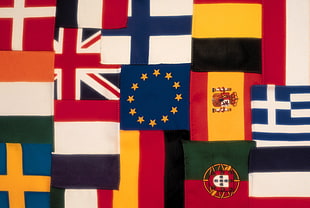 collage photo of country flags