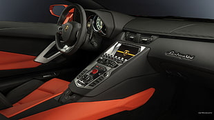 vehicle interior, Lamborghini Aventador, Lamborghini, car interior, Super Car 