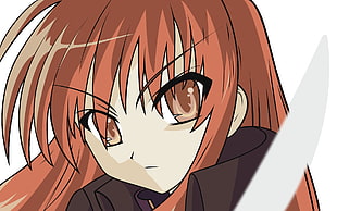 brown-haired female anime character