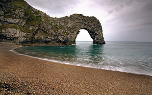 wide angle photo of shore, beach, coast, Durdle Door, nature