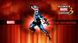 Marvel Captain American wallpaper, Marvel vs. Capcom 3, Captain America HD wallpaper