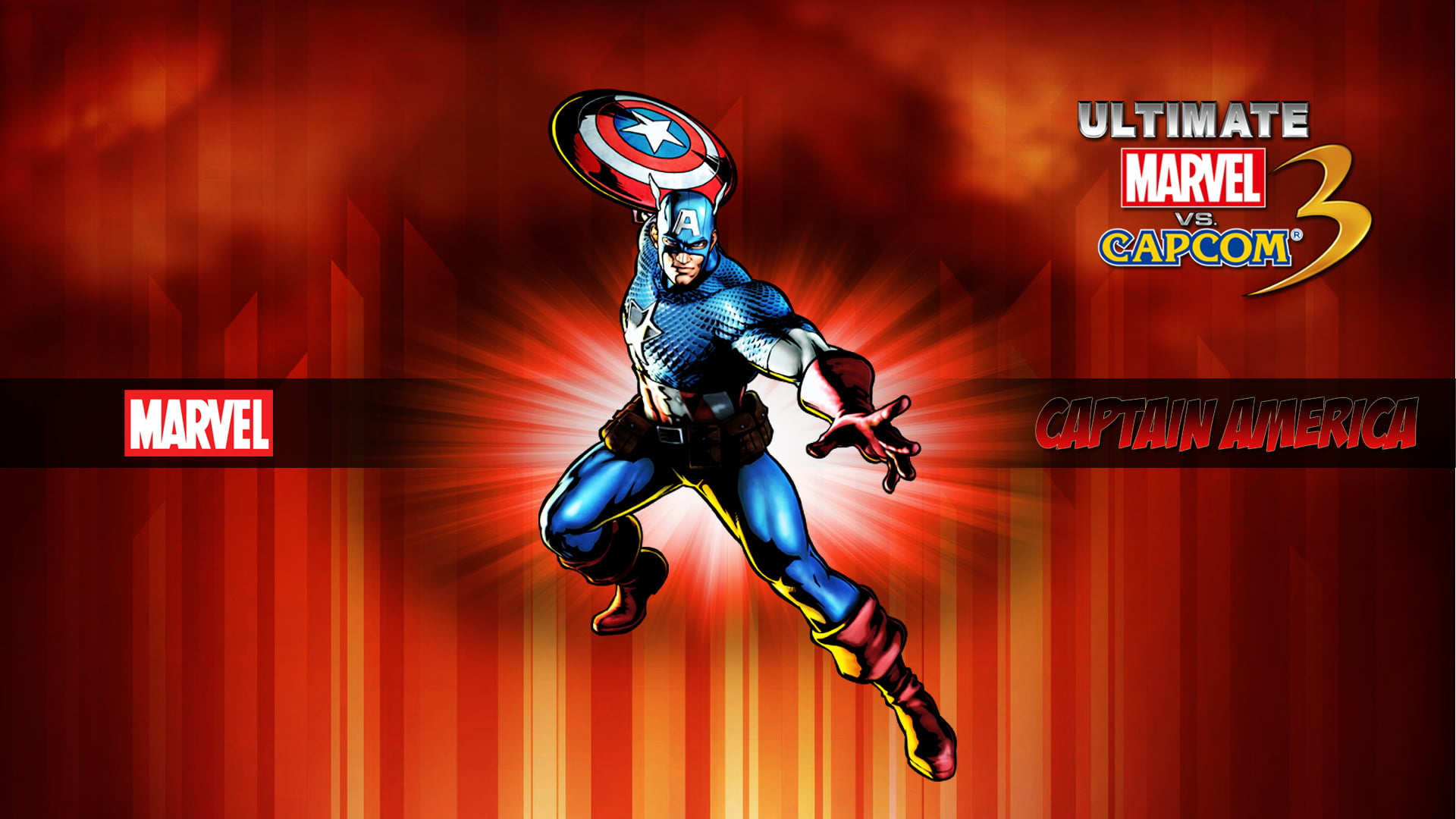 Marvel Captain American wallpaper, Marvel vs. Capcom 3, Captain America