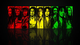 Bob Marley wallpaper, Bob Marley, Robert Nesta Marley Booker, singer, collage HD wallpaper